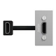 Розетка HDMI Schneider Electric Unica New 1 модуль алюминий NU343030 - изображение 3