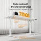 Стіл з регулюванням висоти Sense7 Nojo Light 140×70 см, електричний, білий - изображение 3