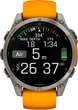 Smartwatch Garmin fenix 8 47mm AMOLED Sapphire Titanium with a spark Orange and Graphite Silicone Band (010-02904-11) - obraz 3
