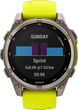 Smartwatch Garmin fenix 8 47mm Solar Sapphire Titanium with Amp Yellow and Graphite Silicone Band (010-02906-21) - obraz 2