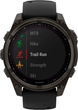 Smartwatch Garmin fenix 8 47mm Solar Sapphire Carbon Grey DLC titanium with Black and Pebble Grey Silicone Band (010-02906-11) - obraz 5