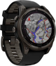Smartwatch Garmin fenix 8 47mm Solar Sapphire Carbon Grey DLC titanium with Black and Pebble Grey Silicone Band (010-02906-11) - obraz 9