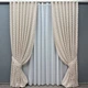 Комплект штор VR-Textil Лен Букле 100х270 2шт и Тюль 400х270 1806ш-115т Айвори с белым 71-042/2 - изображение 1