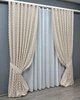 Комплект штор VR-Textil Лен Букле 100х270 2шт и Тюль 400х270 1806ш-115т Айвори с белым 71-042/2 - изображение 2