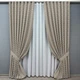 Комплект штор VR-Textil Лен Букле 150х270 2шт и Тюль 400х270 1809ш-115т Тауп с белым 71-043/3 - изображение 1