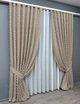 Комплект штор VR-Textil Лен Букле 200х270 2шт и Тюль 500х270 1812ш-115т Бежевый с белым 71-036/6 - изображение 2
