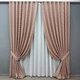 Комплект штор VR-Textil Лен Букле 200х270 2шт и Тюль 600х270 1811ш-115т Пудровый с белым 71-046/7 - изображение 1
