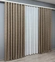 Комплект штор VR-Textil Лен Букле 200х270 2шт и Тюль 600х270 1808ш-115т Какао с белым 71-041/7 - изображение 3