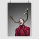 Постер Мэрилин Мэнсон с рогами, Marilyn Manson, A3 42×30 см (id3910) - изображение 1