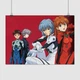 Постер Євангеліон, Рей, Аска, Сіндзі та Каору, Neon Genesis Evangelion, A3 30×42 см (id5038) - зображення 1