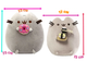 Мягкая игрушка Пушин кэт 23х25см с Пончиком и Мягкая игрушка Pusheen cat 12х15см с Суши в лапка Серый n-11618 - изображение 2