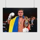 Постер Усик Александр в белых боксерских перчатках, боксёр, спортивний плакат, A3 30×42 см (id1398) - изображение 1