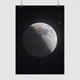 Постер Місяць та зірки, Moon, A3 42×30 см (id5049) - зображення 1