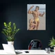 Постер Арнольд Шварценеггер с женой и бокалом, Arnold Schwarzenegger, A2 60×43 см (id5421) - изображение 3