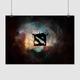 Постер Дота 2, лого, Dota 2, плакат для геймера, A3 30×42 см (id1758) - изображение 1