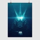 Постер Годзилла под водой, Godzilla, A3 42×30 см (id1265) - изображение 1