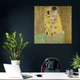 Постер Поцелуй — Густав Климт, Gustav Klimt, The Kiss, репродукция картины, A3 30×30 см (id4367) - изображение 3