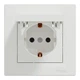 Розетка Schneider Electric Asfora с крышкой с заземлением белая EPH3100121 - изображение 4