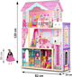 Drewniany domek dla lalek Ricokids 3-piętrowy (5903890605476) - obraz 12