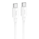 Дата кабель HOCO X96 Hyper Type-C to Type-C 60W (1m) (White) (231405) - изображение 1