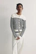 Кардиган женский H&M 270579541_stripcream XL Черный с кремовым (2727000082086) - изображение 3