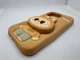 Детский резиновый чехол Labubu для Apple iPhone 16 Pro с подставкой держателем Бежевый - изображение 2