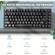 Механическая клавиатура Ajazz AK820 Red Switch, бело-серая, белая подсветка, Hot-Swap, 75% формат, проводная - изображение 5