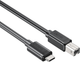 Kabel Unitek USB-C - USB-B 2 m Black (C14140ABK03-2M) - obraz 2