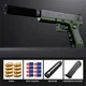Автоматичний Дитячий Пістолет Glock 18C на кульках з гільзами та Глушником Зелений - зображення 2