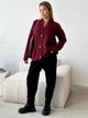 Кардиган с примесью шерсти вязаный женский ARTKNIT Casual Wool L-XL Бордовый (2251948409013) - изображение 3
