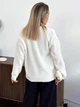 Кардиган с примесью шерсти вязаный женский ARTKNIT Casual Wool L-XL Молочный (2251948292011) - изображение 2