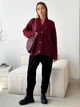 Кардиган с примесью шерсти вязаный женский ARTKNIT Casual Wool L-XL Бордовый (2251948409013) - изображение 4