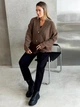 Кардиган с примесью шерсти вязаный женский ARTKNIT Casual Wool S-M Коричневый (2251948407019) - изображение 6