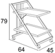 Stolik serwingowy Arredamenti Italia Simpaty brązowy 64x45 cm (8023856575128) - obraz 5