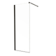 Душова перегородка Mixxus Premium FLAT SP02-100x200-TR Black Walk-In прозоре скло 8мм (MI6856) - зображення 1