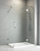 Бічна стінка до кабіни Koer SR SW04-80x200-TR-01 прозоре скло Easy Clean 10мм, хром (KR5389) - зображення 3