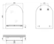 Зеркало настенное Zerix Laguna MRZ03-450x600x110 прямоугольное с дугообразным верхом и полкой ZX5621 - изображение 2