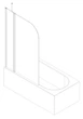 Шторки стеклянные на ванну Koer SR BS03-95x140-TR-01 прозрачное стекло 6мм, хром (KR5402) - изображение 10