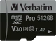 Карта пам'яті Verbatim Pro microSDXC 512GB UHS-I U3 V30 + SD-адаптер (47046) - зображення 2