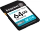 Карта памяти Kingston Canvas Go! Plus SDXC 64GB UHS-I U3 V30 (SDG4/64GB) - изображение 2