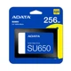 Твердотельный накопитель SSD ADATA Ultimate SU650 256GB 2.5'' SATA III 3D NAND Black (ASU650SS-256GT-R) - изображение 5
