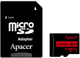 Карта памяти Apacer microSDXC 256GB UHS-I U1 V10 + SD-адаптер (AP256GMCSX10UB-R) - изображение 1