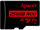 Карта памяти Apacer microSDXC 256GB UHS-I U1 V10 + SD-адаптер (AP256GMCSX10UB-R) - изображение 2