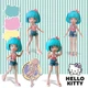 Лялька 4SF Manga Dolls Hello Kitty Красуня Пінк на скутері (HKTF3000) - зображення 13