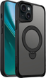 Etui plecki Etteri Matt Mag Ring do Apple iPhone 15 6.1 Black (GSM190645) - obraz 1