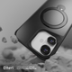 Etui plecki Etteri Matt Mag Ring do Apple iPhone 16 6.1 Black (GSM190648) - obraz 7