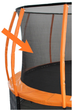 Siatka wewnętrzna do trampoliny LEAN Toys Sport Best 8ft Black (5903802457452) - obraz 1