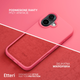 Панель Etteri Silicone Case do Apple iPhone 16 6.1 Raspberry (GSM187058) - зображення 5