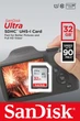 Карта памяти SANDISK Ultra SDHC 32GB UHS-I U1 (SDSDUNR-032G-GN3IN) - изображение 2