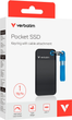Dysk SSD Verbatim Pocket SSD 1TB USB 3.2 Gen 2 Type-C Black-Blue (0023942321910) - obraz 2
